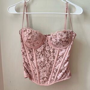 House of CB Pink Lace Corset Bra